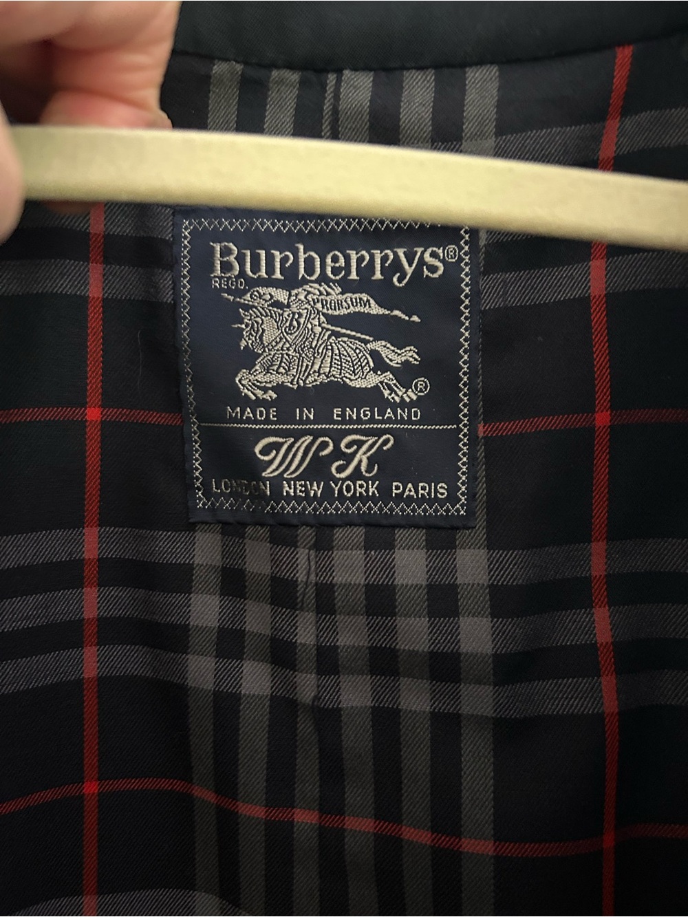 Burberrys London Men’s Navy Trench 52 Long